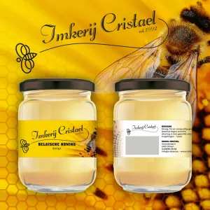 Etiket ontwerp voor honing imkerij