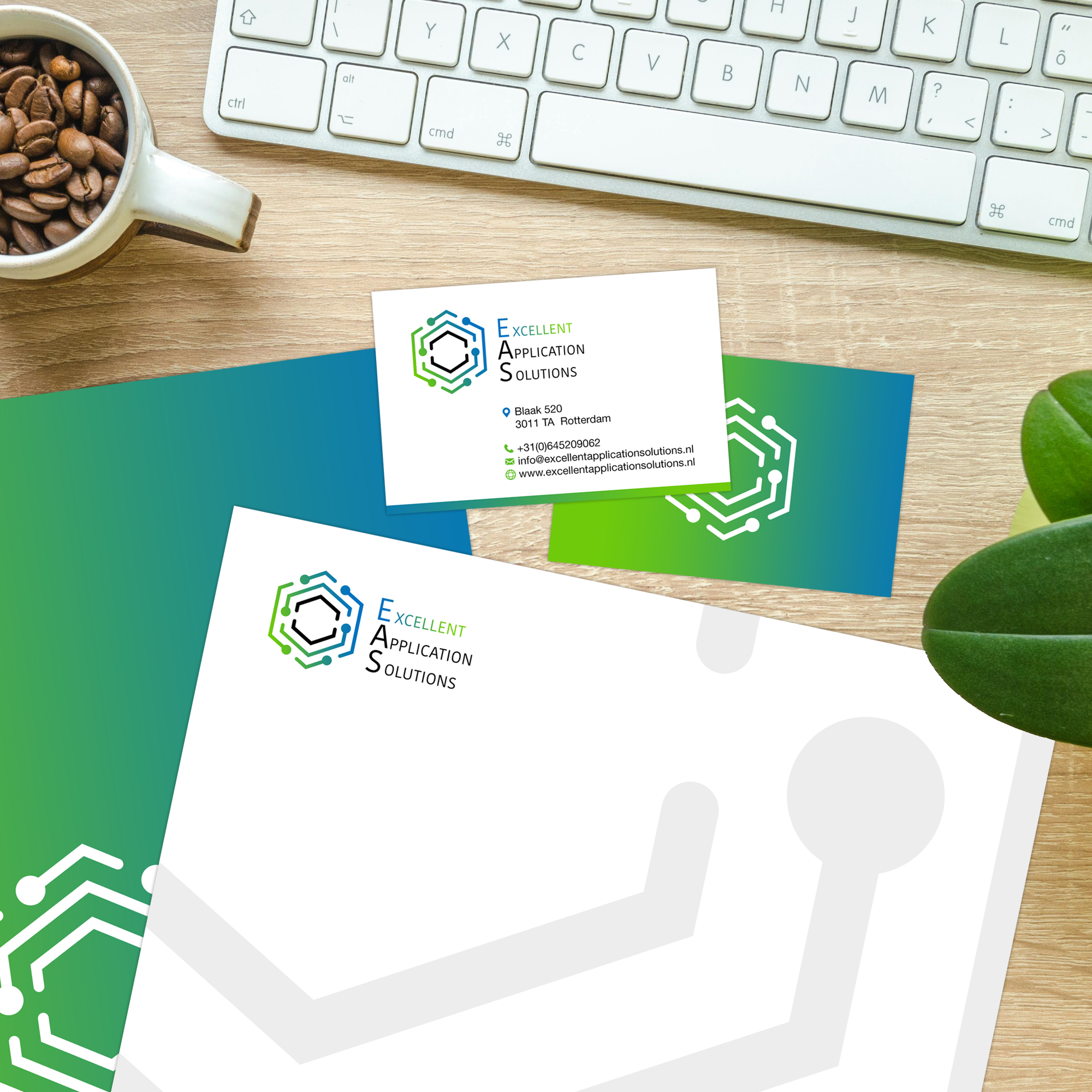 EAS heeft door ons de complete huisstijl laten ontwerpen