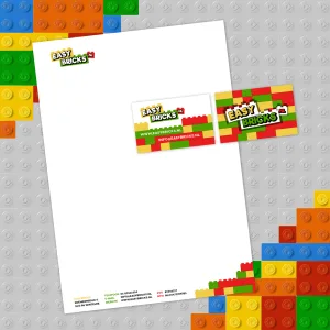 Huisstijl ontwerp easybricks briefpapier visitekaartje