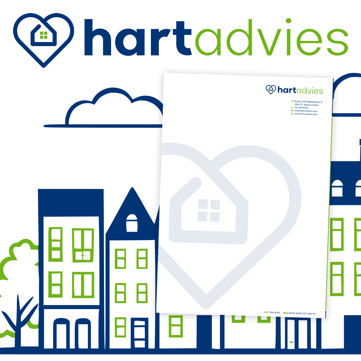 Logo & Huisstijl ontwerp voor Hart Advies