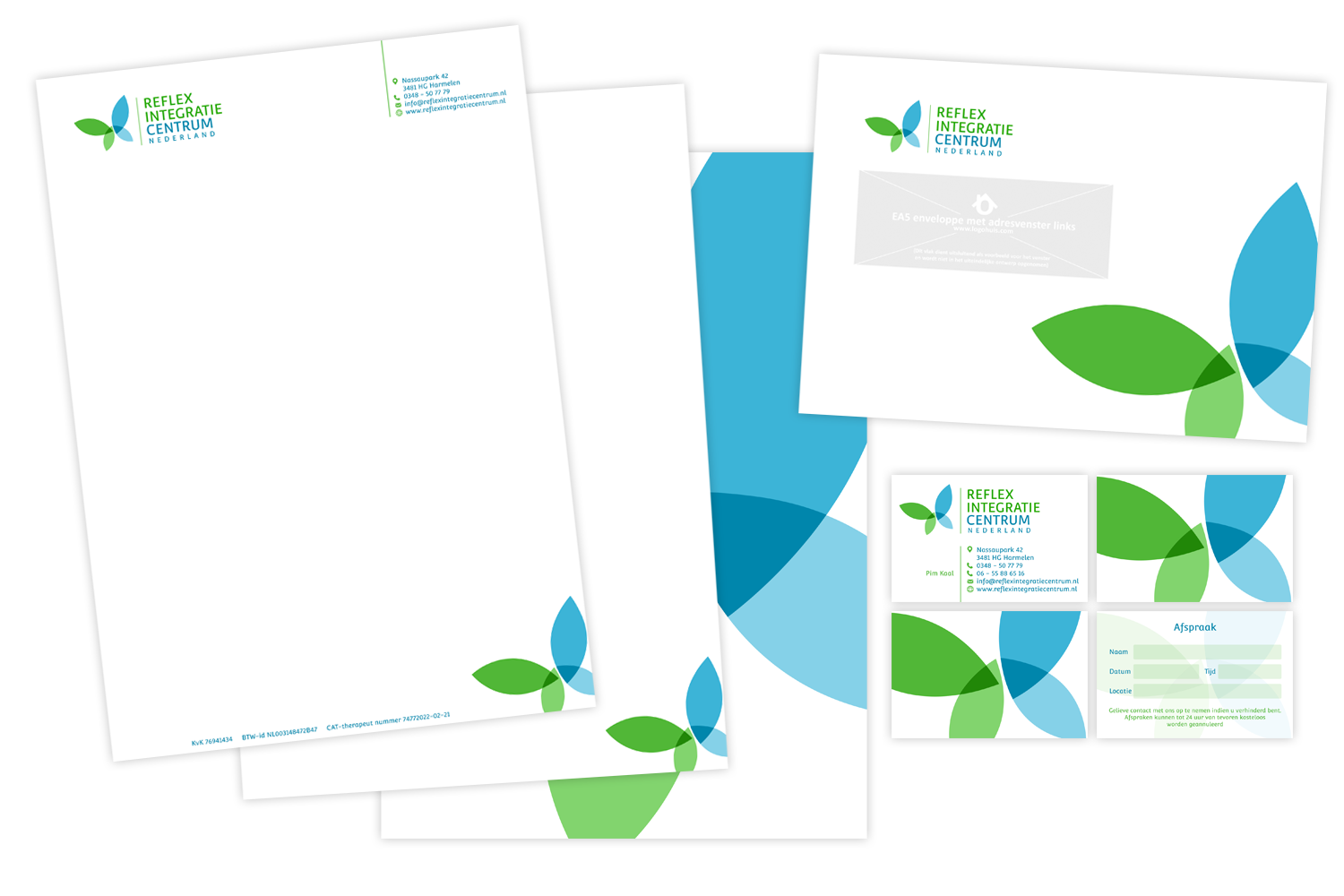 Logo & Huisstijl ontwerp voor Reflex Integratie Centrum Nederland